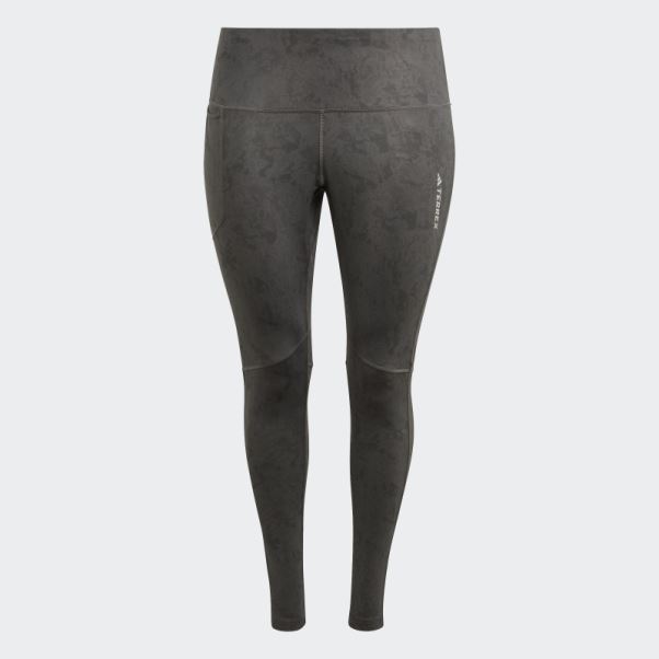 Legging Terrex Multi Allover Print (grande Taille) Gris Adidas