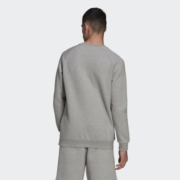 Sweat Gris Moyen Adicolor Essentials Trèfle Ras Du Cou Adidas