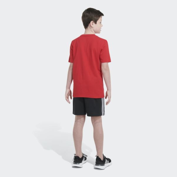 écarlate Adidas Ss Tee Deux Tons Bos