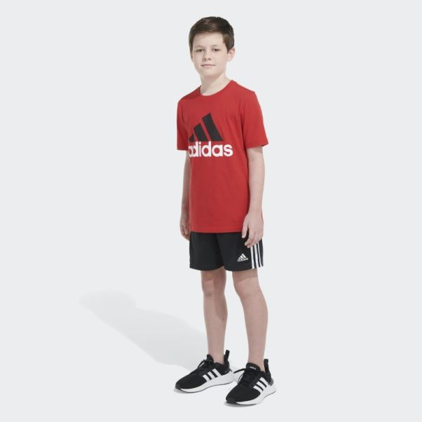 écarlate Adidas Ss Tee Deux Tons Bos