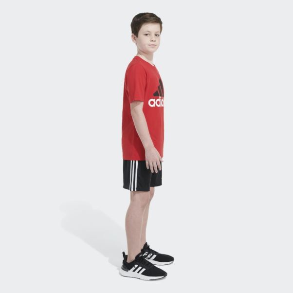 écarlate Adidas Ss Tee Deux Tons Bos