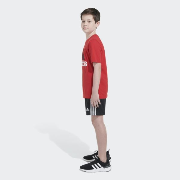 écarlate Adidas Ss Tee Deux Tons Bos