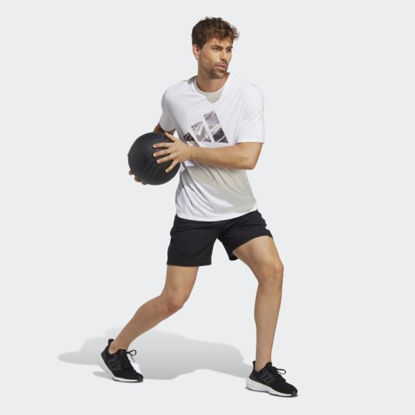 Adidas T-shirt D'entraînement Conçu Pour Le Mouvement Hiit Blanc