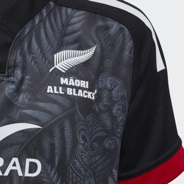 Maori All Blacks Rugby Maillot Domicile Adidas Noir
