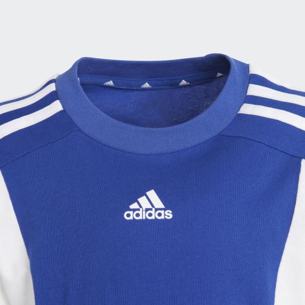 T-shirt Adidas Essentials Colorblock Bleu