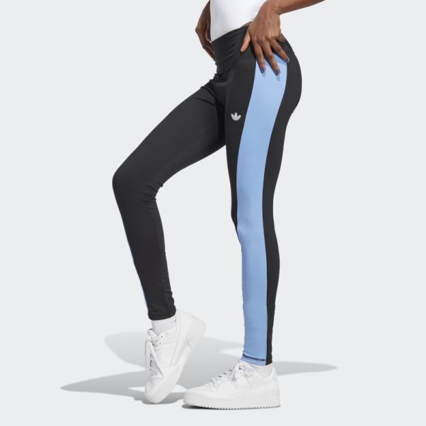 Leggings à Empiècement Latéral Adidas Noir