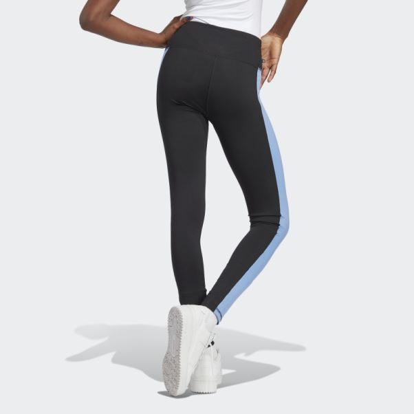 Leggings à Empiècement Latéral Adidas Noir