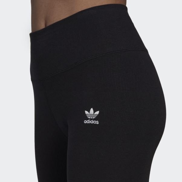 Adicolor Essentials+ Legging Côtelé Longueur 7/8 Noir Adidas