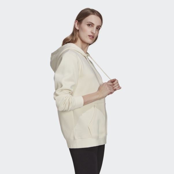 Sweat à Capuche Polaire Adicolor Essentials Blanc Adidas