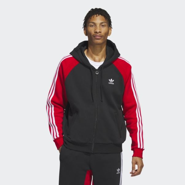 Adidas Veste De Survêtement à Capuche Polaire Sst Noire
