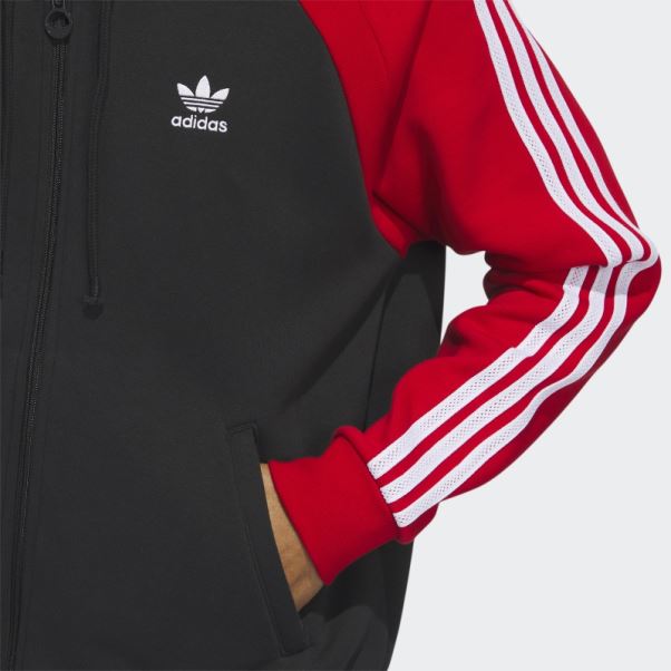 Adidas Veste De Survêtement à Capuche Polaire Sst Noire