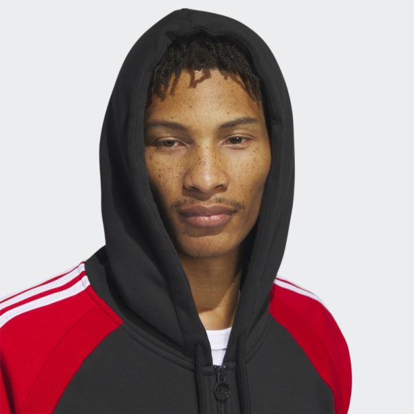 Adidas Veste De Survêtement à Capuche Polaire Sst Noire