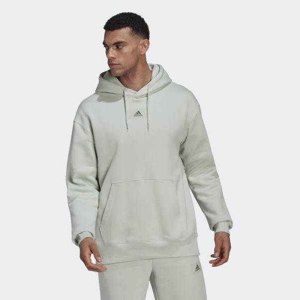Sweat à Capuche En Molleton De Coton Essentials Feelvivid Vert Adidas