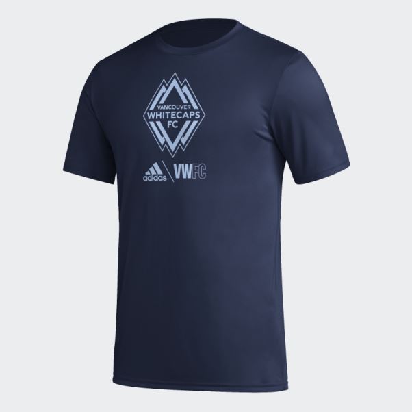 T-shirt D'avant-match Adidas Whitecaps Bleu Marine