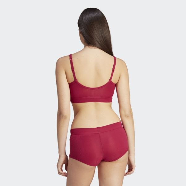 Adidas Adicolor Flex Coton Côtelé Deux Plis Plongeant Brami Bordeaux