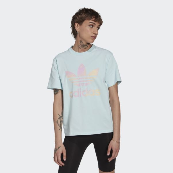 T-shirt Trèfle Bleu Adidas