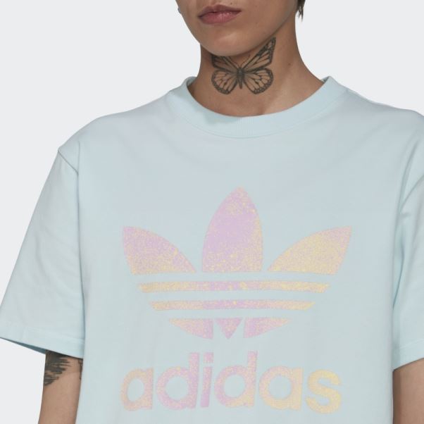 T-shirt Trèfle Bleu Adidas