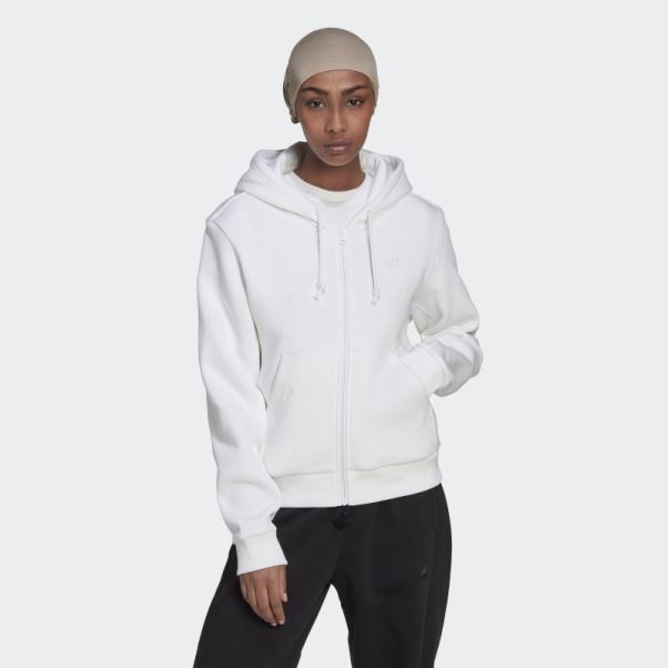 Sweat à Capuche Zippé Adidas All Szn Blanc