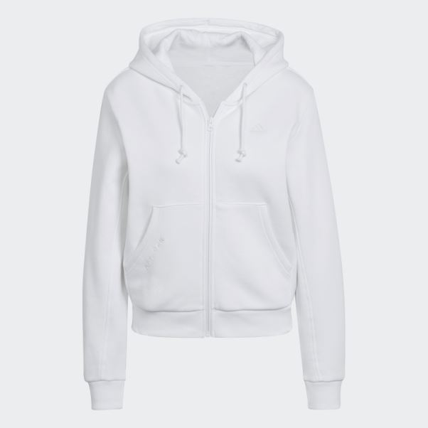 Sweat à Capuche Zippé Adidas All Szn Blanc