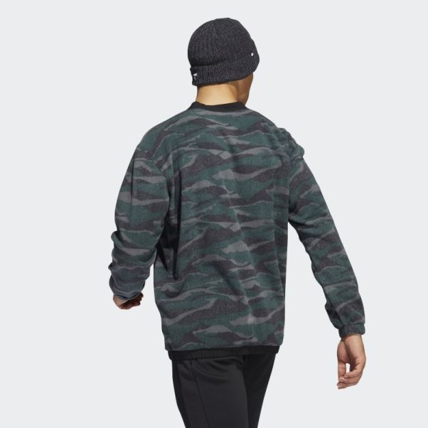 Sweat Ras Du Cou à Imprimé Texturé Noir Adidas