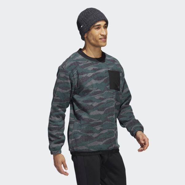 Sweat Ras Du Cou à Imprimé Texturé Noir Adidas