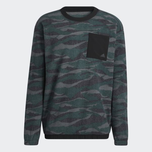 Sweat Ras Du Cou à Imprimé Texturé Noir Adidas