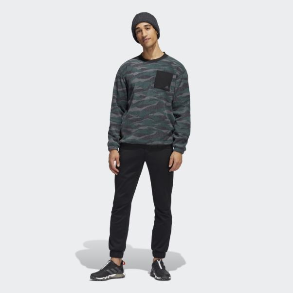 Sweat Ras Du Cou à Imprimé Texturé Noir Adidas
