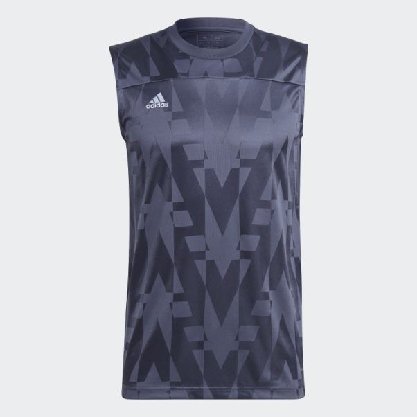 Maillot Sans Manches Adidas Tiro Bleu Marine