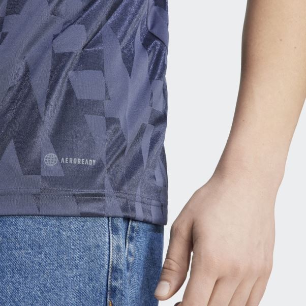 Maillot Sans Manches Adidas Tiro Bleu Marine