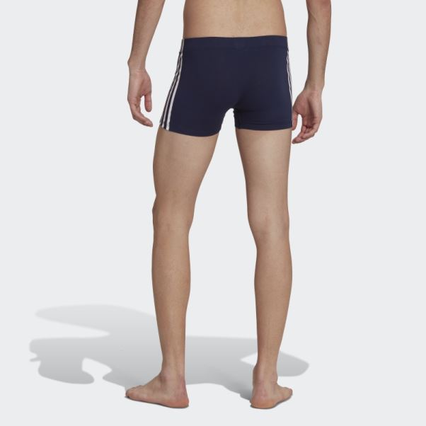 Slip Confort En Coton Flex à 3 Bandes (3 Paires) Oiseau Bleu Adidas
