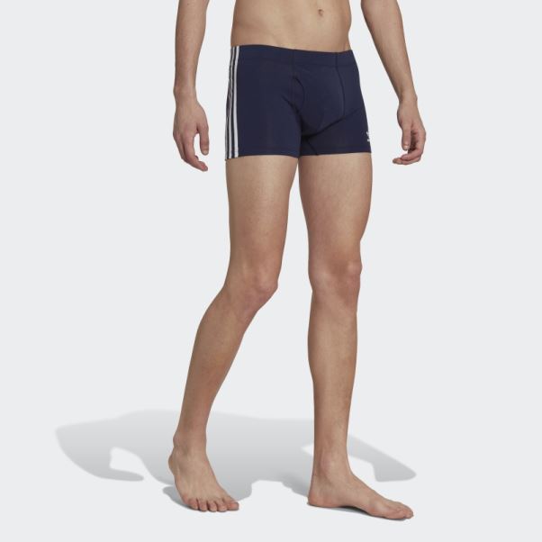 Slip Confort En Coton Flex à 3 Bandes (3 Paires) Oiseau Bleu Adidas