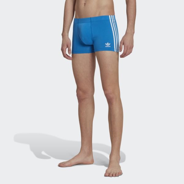 Slip Confort En Coton Flex à 3 Bandes (3 Paires) Oiseau Bleu Adidas