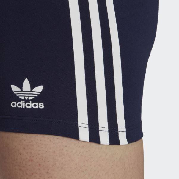 Slip Confort En Coton Flex à 3 Bandes (3 Paires) Oiseau Bleu Adidas