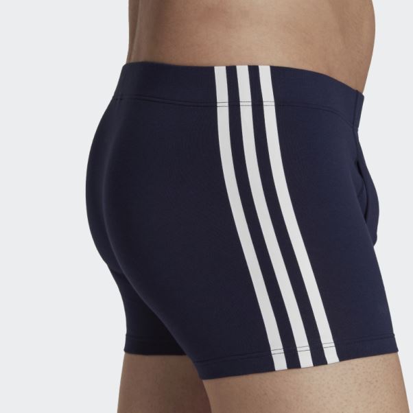 Slip Confort En Coton Flex à 3 Bandes (3 Paires) Oiseau Bleu Adidas