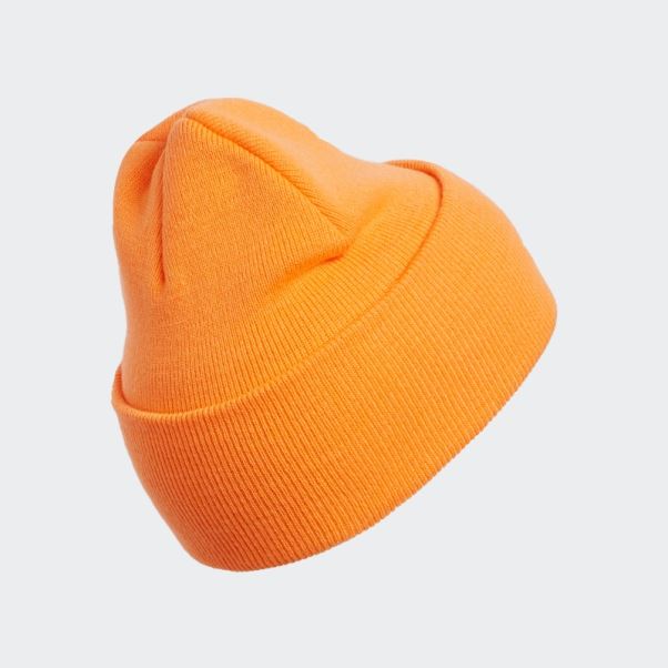 Adidas Bonnet à Revers Oversize Orange