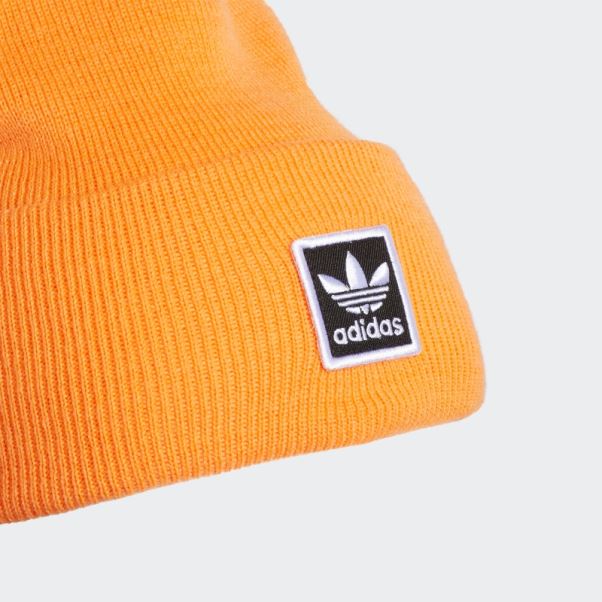 Adidas Bonnet à Revers Oversize Orange