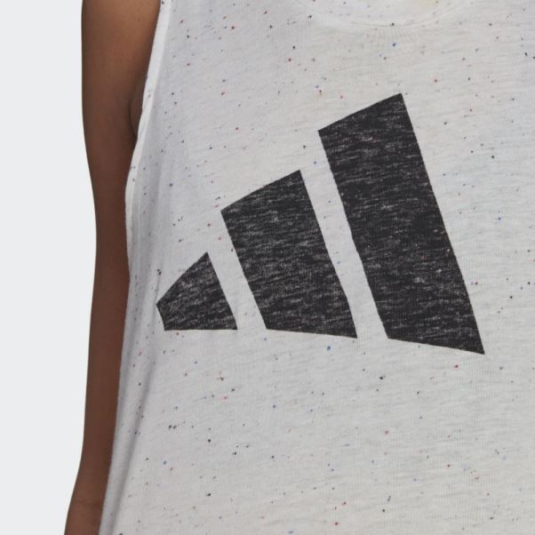 Débardeur Adidas Future Icons Winners 3.0 Blanc Chiné
