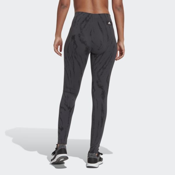 Adidas Future Icons Legging Imprimé Animal Carbone