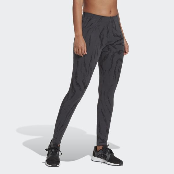Adidas Future Icons Legging Imprimé Animal Carbone
