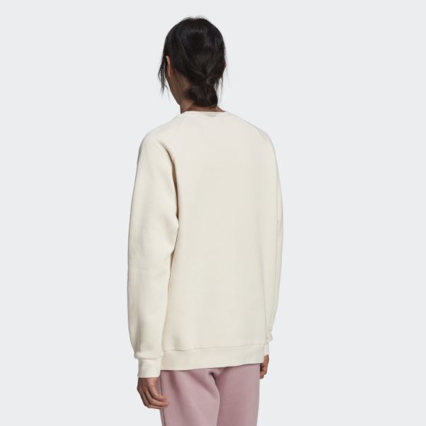Adidas Sweat Adicolor Essentials Trèfle Ras Du Cou Blanc