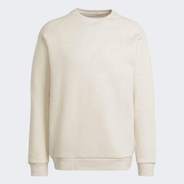 Adidas Sweat Adicolor Essentials Trèfle Ras Du Cou Blanc