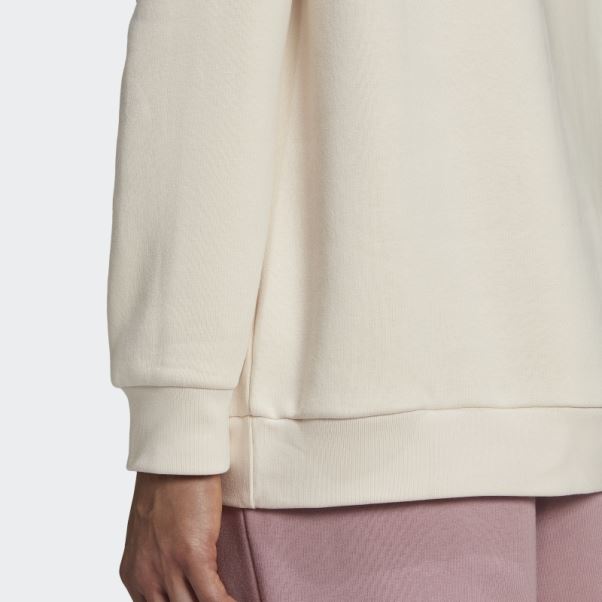 Adidas Sweat Adicolor Essentials Trèfle Ras Du Cou Blanc