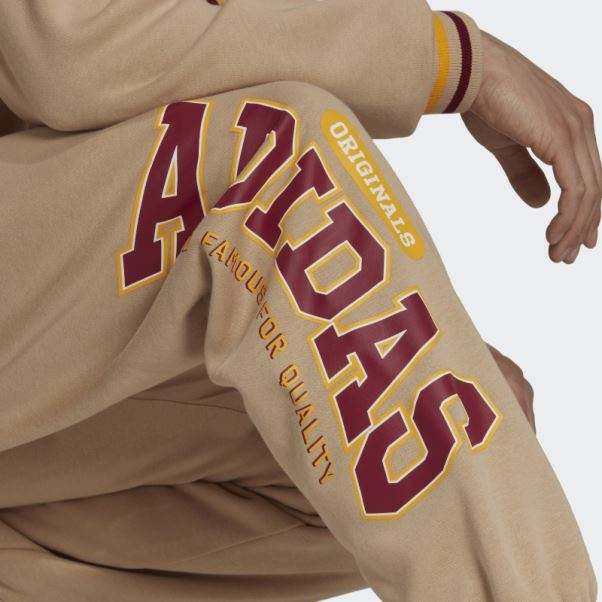 Adidas Pantalon De Survêtement Beige Varsity