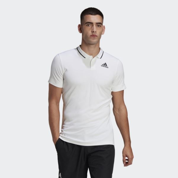 Polo Tennis Freelift Blanc Adidas