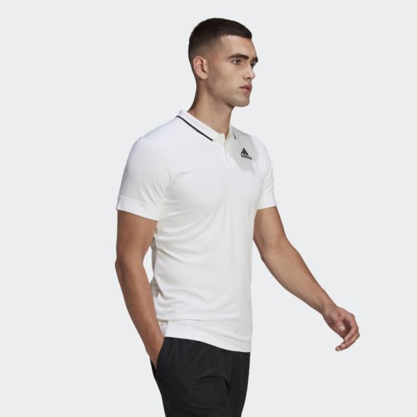 Polo Tennis Freelift Blanc Adidas
