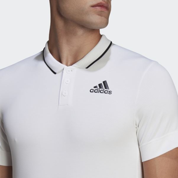 Polo Tennis Freelift Blanc Adidas