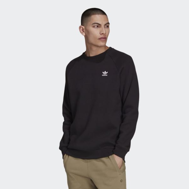 Sweat Adidas Adicolor Essentials Trèfle Ras Du Cou Noir