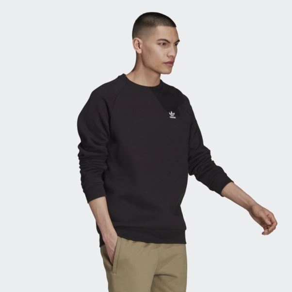 Sweat Adidas Adicolor Essentials Trèfle Ras Du Cou Noir