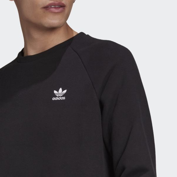 Sweat Adidas Adicolor Essentials Trèfle Ras Du Cou Noir