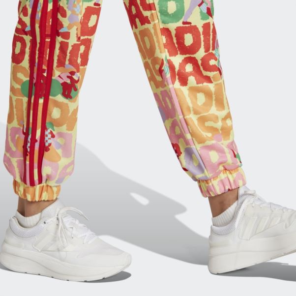 Pantalon De Survêtement Adidas X Farm Rio Perle Citrine Mode